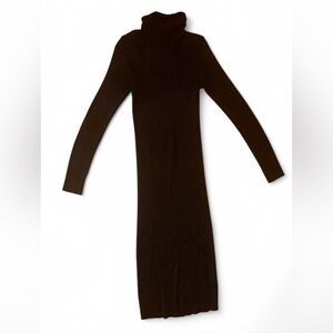 Black Turtleneck Long Sleeve Dress